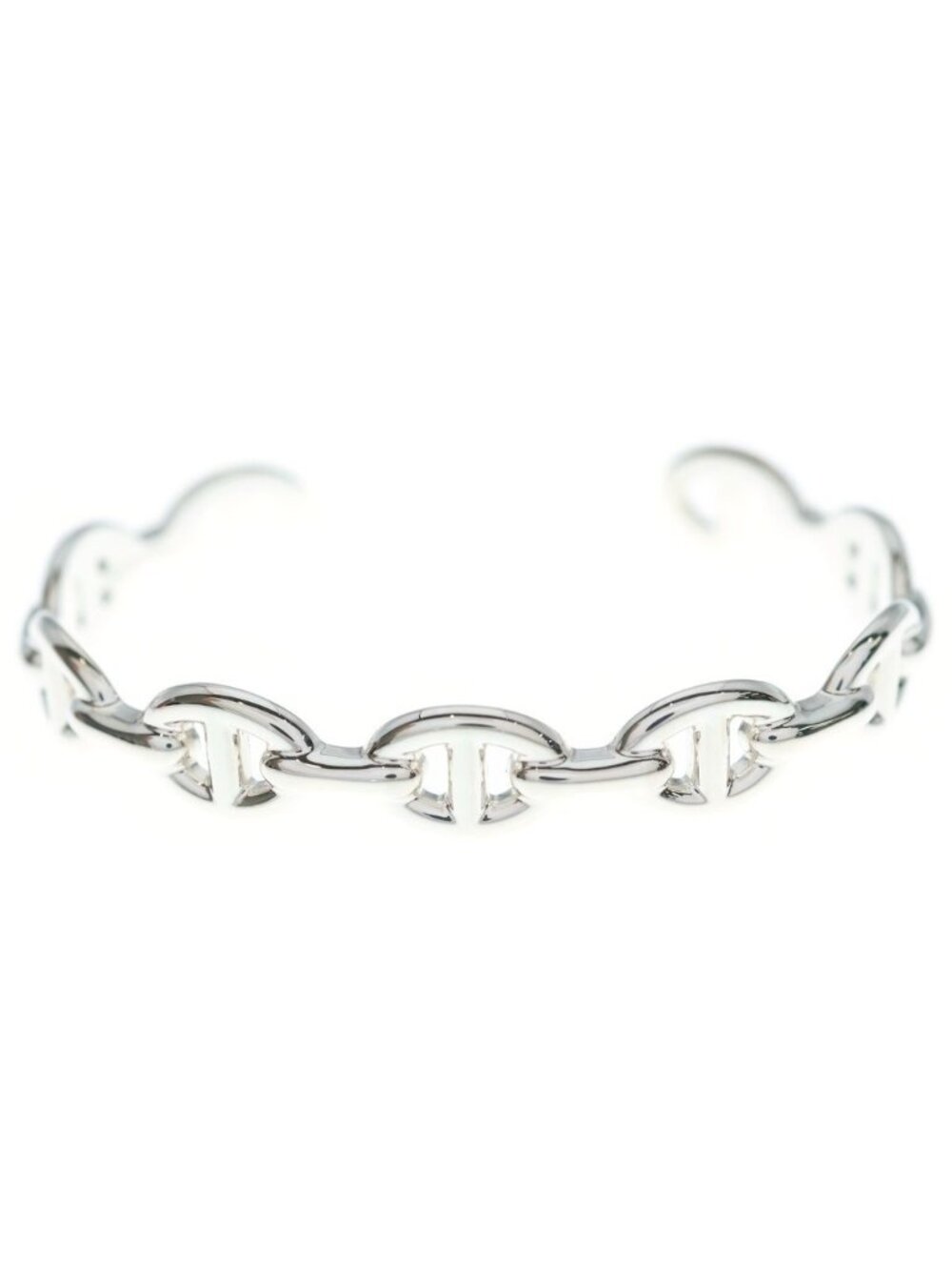 Hermes Chaine D'ancre Bangle Bracelet Silver